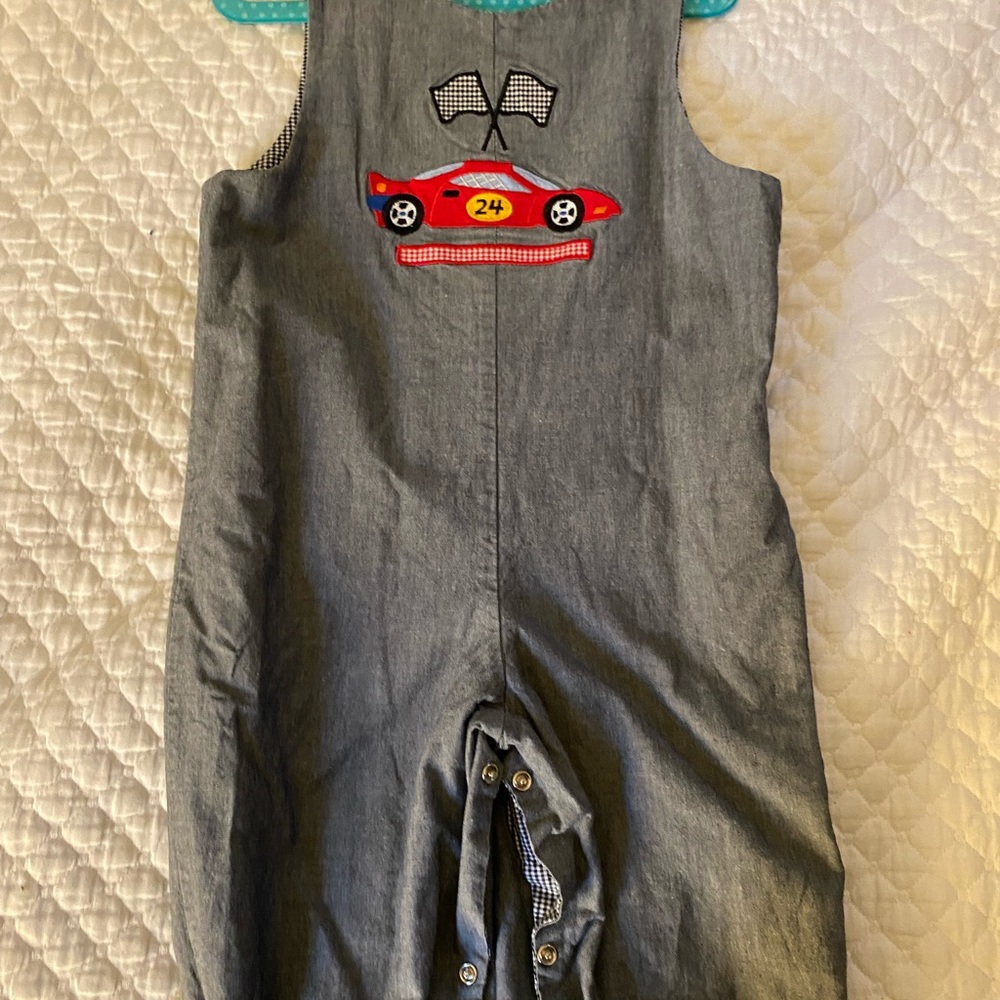 Glorimont Kids Halloween Longall w/ Pumpkin & Cat (reverse to race Car. Size 3) - Picture 2 of 2